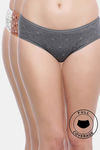 Rosaline Pure Cotton Full Coverage Slim Elastic Panty (Pack of 3)- Blue n Brown — thumbnail 1